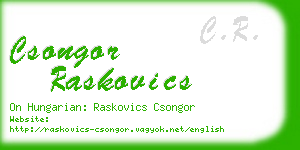 csongor raskovics business card